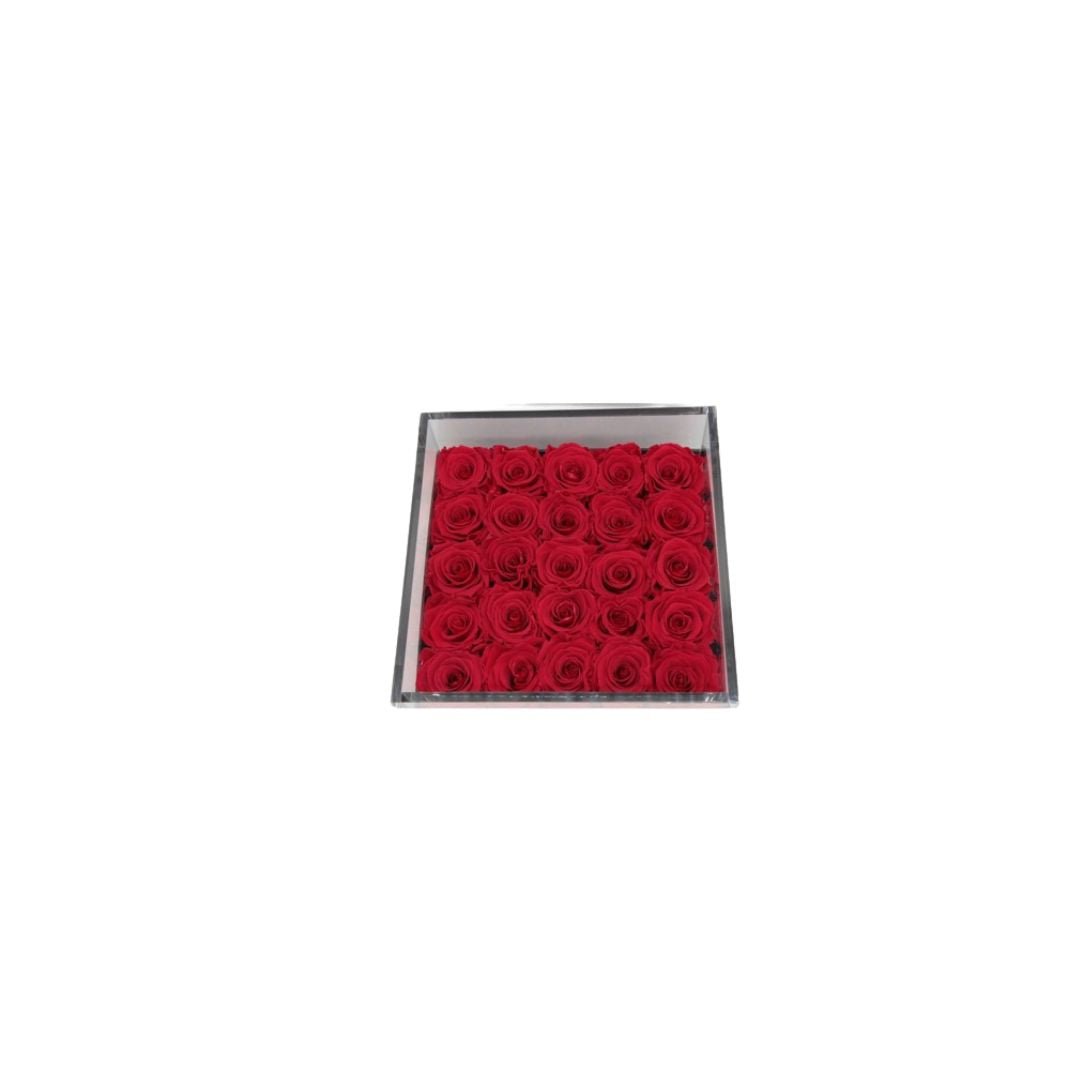 FlowerCube Platinum Edition 25 rose rosse - L'Asso Dei Fiori