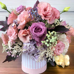 Pink Box - composizione di fiori