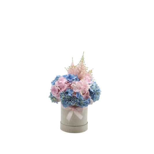 Hydrangea box | Composizione ortensie e rose