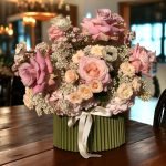 Box plissettata | composizione di fiori