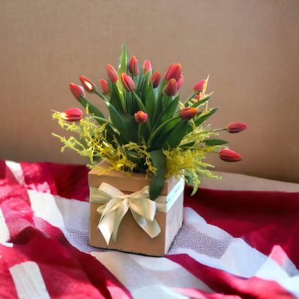 Tulip in love -box di tulipani